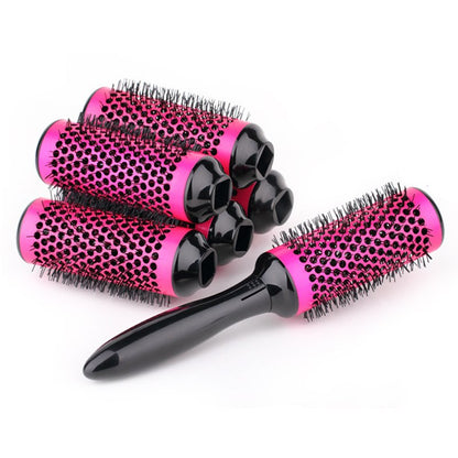 Professional Hair Dressing Brushes, Ceramic Iron Round Comb, Beauty Hair Blowout Brush Set, Round Brush Set, Hairstyling Beauty Tools, velvet, hair accessories , hair styling, hair products , essential hair Product , hair brush, hair comb, brushes set