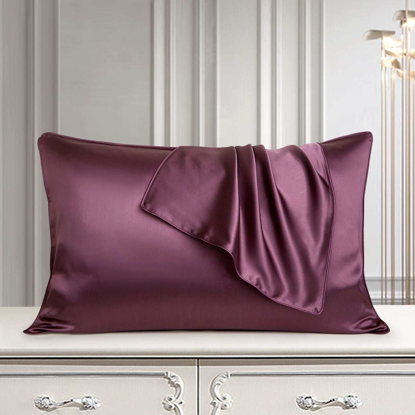 Mulberry Silk Pillow Case Natural Pure Silk Pillowcase For Hair and Skin Soft Breathable Cooling Washable Both Sided Silk