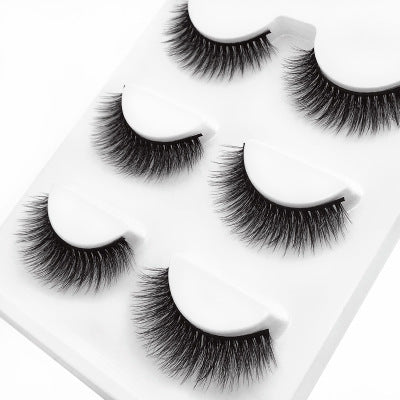 3D Mink Eyelashes, 3 Pairs of Natural Fiber eyelashes, Long False Eyelashes, Faux Mink False Eye lashes, Handmade eyelashes, Reusable eyelashes, Thick Black Fake EyeLashes, velvet, beauty store, lash, lashes, fake eyelashes, velvet, accessories 