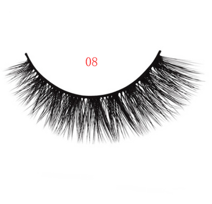 3D Mink Eyelashes, 3 Pairs of Natural Fiber eyelashes, Long False Eyelashes, Faux Mink False Eye lashes, Handmade eyelashes, Reusable eyelashes, Thick Black Fake EyeLashes, velvet, beauty store, lash, lashes, fake eyelashes, velvet, accessories 