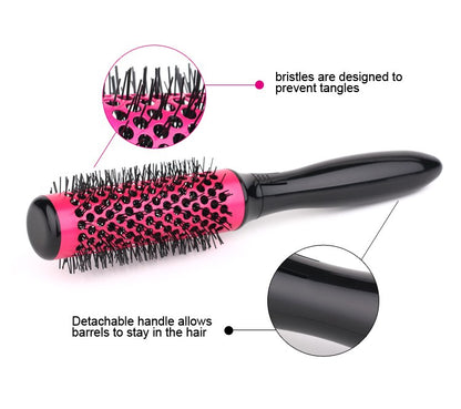 Professional Hair Dressing Brushes, Ceramic Iron Round Comb, Beauty Hair Blowout Brush Set, Round Brush Set, Hairstyling Beauty Tools, velvet, hair accessories , hair styling, hair products , essential hair Product , hair brush, hair comb, brushes set