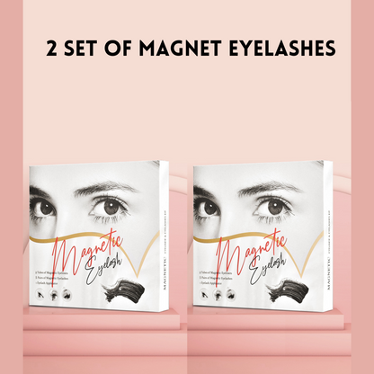 Magnetic Eyelashes with Eyeliner Kit, Reusable Magnetic Eyelashes, Magnetic lashes Natural Looking with Magnetic Eyeliner & Tweezers