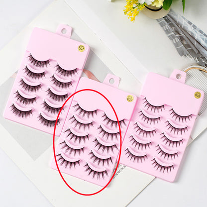 5 Pairs Pre-Glued Manga Lashes, Anime Cosplay Natural Wispy Artificial eyelashes, False Eyelashes, Cat Eye, Kitty Eye, Lashes, velvet, women lashes, beauty store, hair, accessories , women essential, women makeup , makeup tools