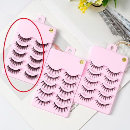 5 Pairs Pre-Glued Manga Lashes, Anime Cosplay Natural Wispy Artificial eyelashes, False Eyelashes, Cat Eye, Kitty Eye, Lashes, velvet, women lashes, beauty store, hair, accessories , women essential, women makeup , makeup tools