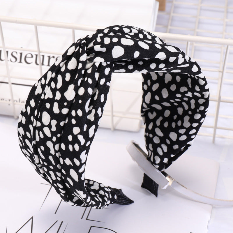 Leopard Print, Black & white Dot Headband, Cross Headbands for Women, Bow Knotted Wide Headband, Yoga Hair Band, Fashion Elastic Hair Accessories for Women, velvet, hair accessories , hair products , hair detailing , hair band, band for curly hair, band for straight hair, band for wavy hair, hairband, women favorite 