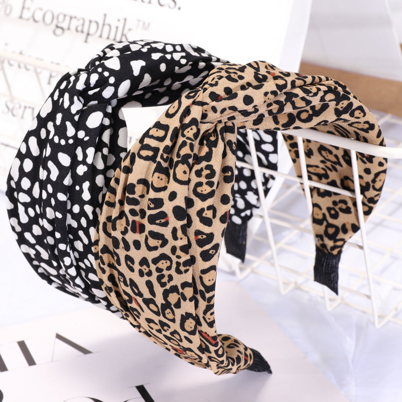 Leopard Print, Black & white Dot Headband, Cross Headbands for Women, Bow Knotted Wide Headband, Yoga Hair Band, Fashion Elastic Hair Accessories for Women, velvet, hair accessories , hair products , hair detailing , hair band, band for curly hair, band for straight hair, band for wavy hair, hairband, women favorite 