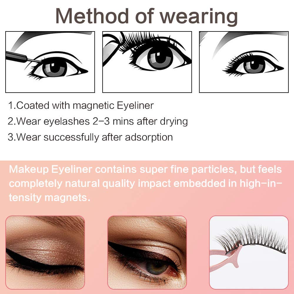 Magnetic Eyelashes, Eyeliner Set, Long Lasting eyelashes, False eyelashes, Mink Waterproof Eye Lashes, Extension lashes, Reusable eyelashes, Beauty Makeup Tool, Magnetic Eyelashes, with Eyeliner, Most Natural Looking eyelashes, Magnetic Lashes Kit, with Applicator, Best 8D, 3D Look, Reusable Fake Eye Lash, No Glue eyelashes, Strongest Waterproof Liquid Liner, velvet, hair, makeup, tools, fake eyelashes , beauty store, mink lashes