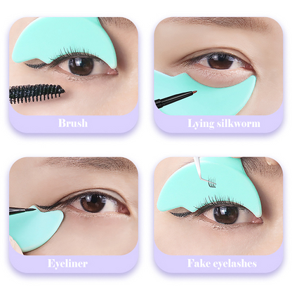 Silicone Eyeliner Stencil Wing Tip Mascara Drawing Lipstick Aid Face Cream Applicator Winged Eyeliner Aid Eyebrow Pencil Stencil Reusable