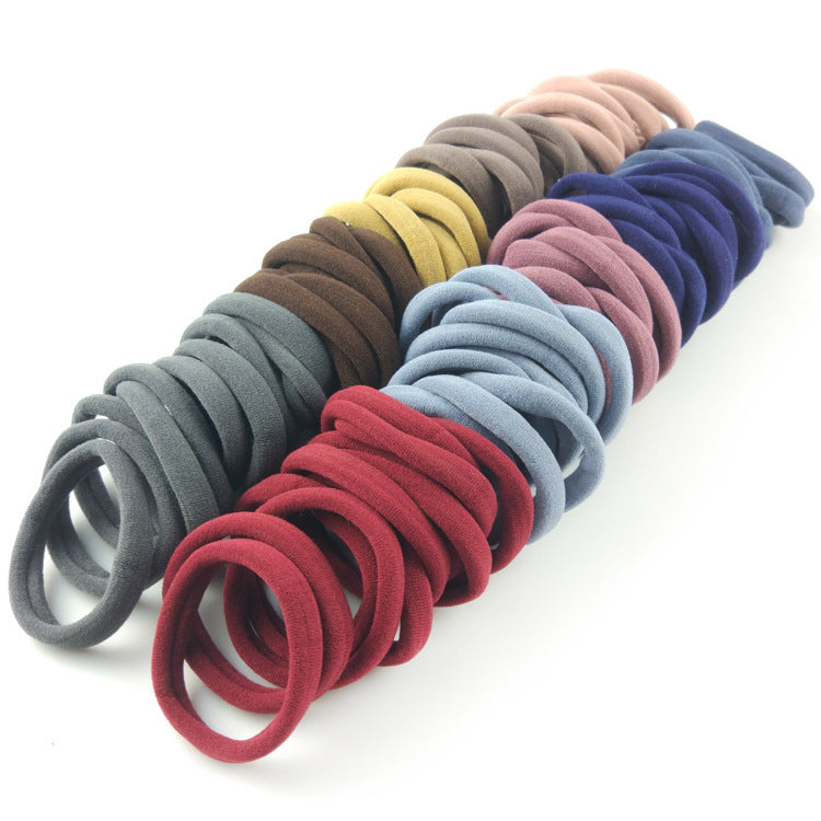 Towel Hair Tie, Seamless High Elasticity Seamless Hair Tie, Hair Rope, Rubber Band, 50Pcs Baby Hair Ties, Cotton Toddler Hair Ties, for Girls and Kids, Multicolor Small Seamless Hair Bands, Elastic Ponytail Holders, velvet, hair accessories , hair, curly hair, straight hair, wavy hair, beauty store, wigs, extensions 