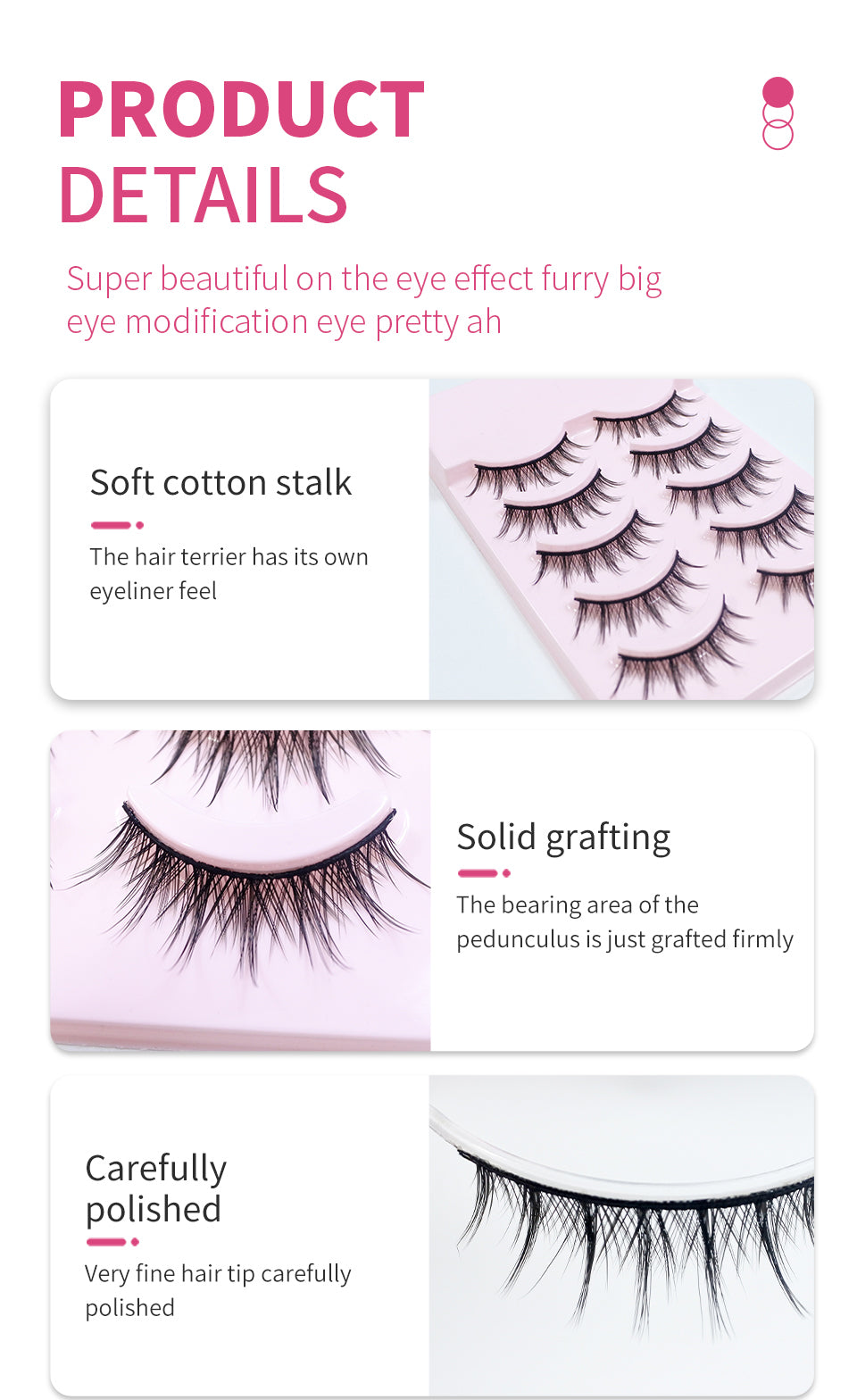 5 Pairs Pre-Glued Manga Lashes, Anime Cosplay Natural Wispy Artificial eyelashes, False Eyelashes, Cat Eye, Kitty Eye, Lashes, velvet, women lashes, beauty store, hair, accessories , women essential, women makeup , makeup tools